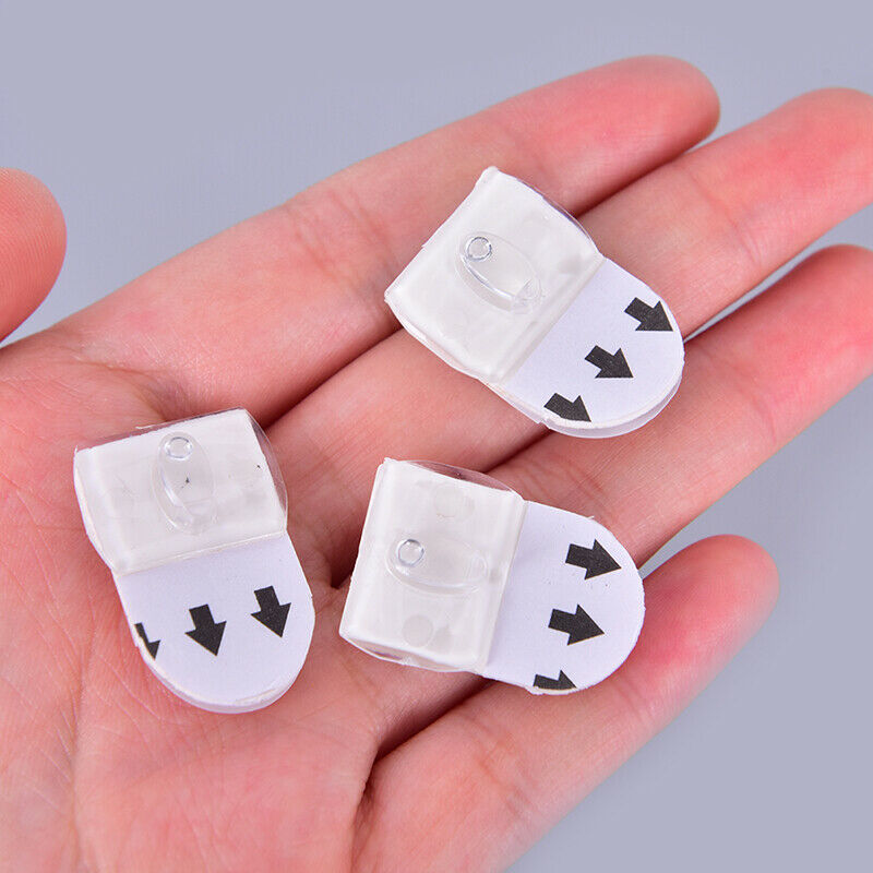 6Pcs Wall Hooks Clips Self Adhisive Strips Damage Free Decorating Hangers.l8