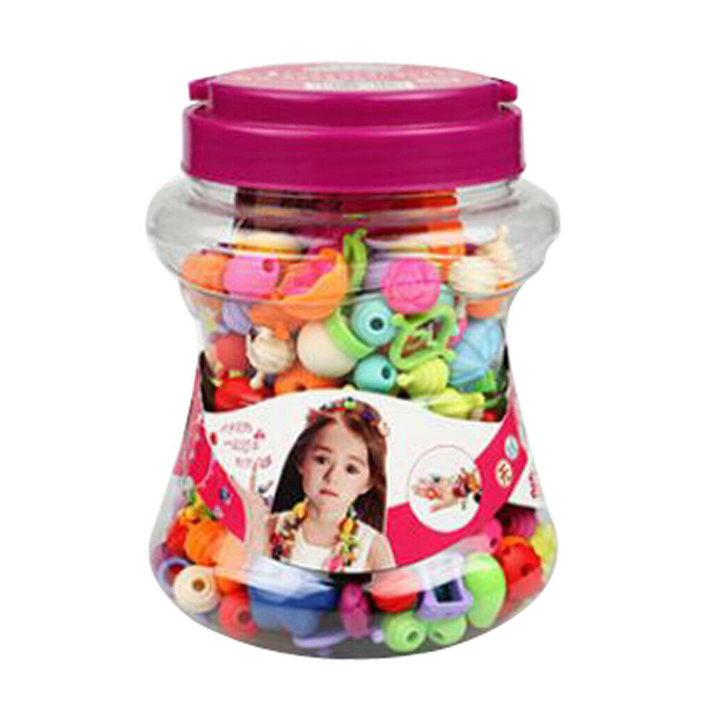220pcs   Beads Set Snap Beads for Girls Toddlers Creative DIY Jewelry Set Toys