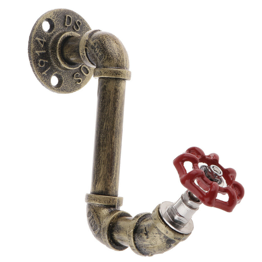 Industrial Iron Pipe Wall Mounted Hooks Clothes Coat Hat Rack Hangers Hook