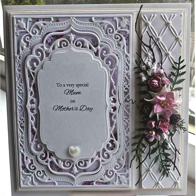 Frame Background Metal Cutting Dies Stencil DIY Scrapbooking Album Paper Card