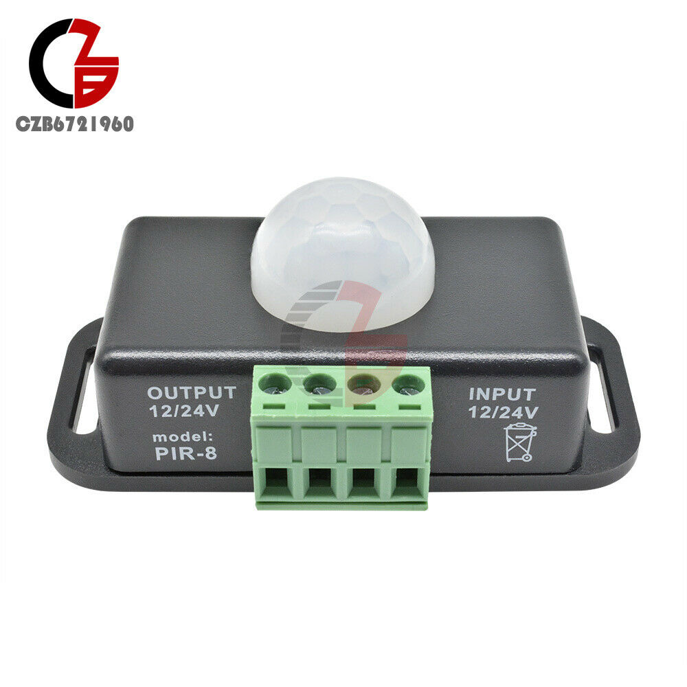 10PCS Automatic DC 12V-24V 8A Infrared PIR Motion Sensor Switch For LED light