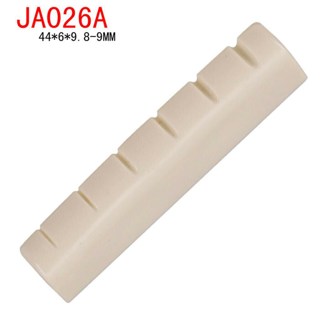 2pcs/set Right Handed Acoustic Guitar Nut Slotted 44x6x9.8-9mm