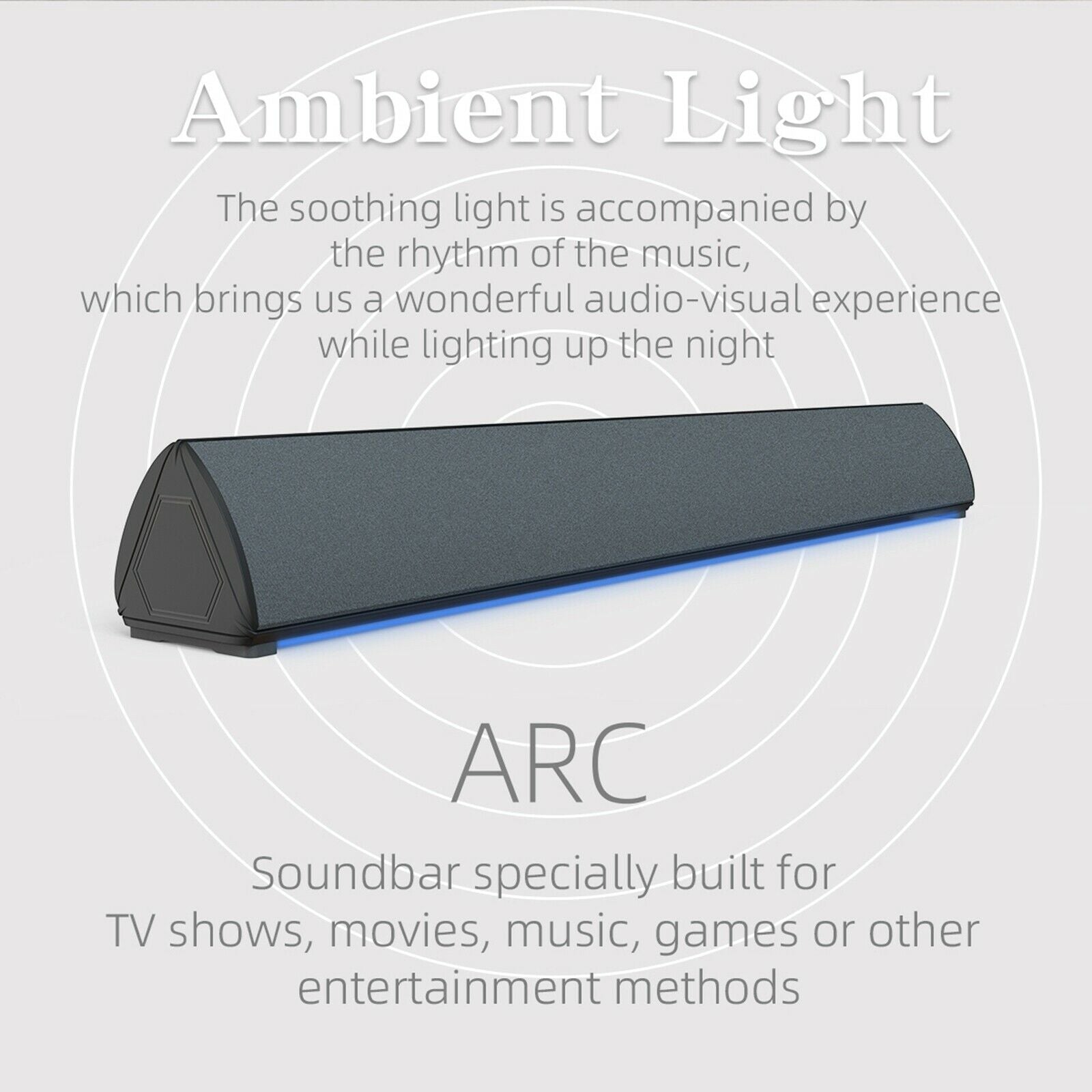 Sound Bar with Built-in Subwoofer Bluetooth 5.0 Speaker Soundbar for TV