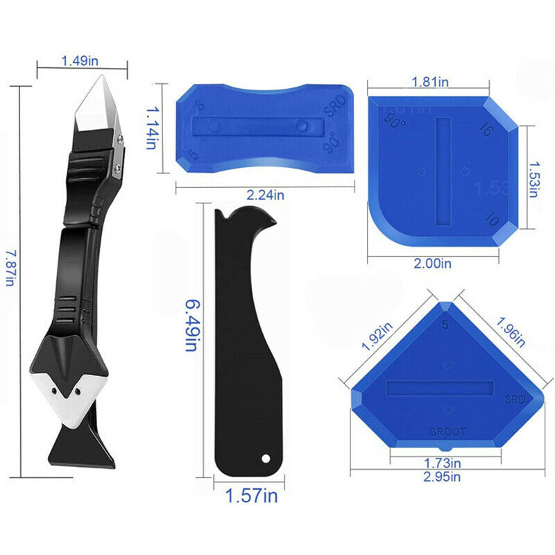 10PC Silicone Scraper Caulking Grouting Sealant Finishing Clean Remover Tool  TL