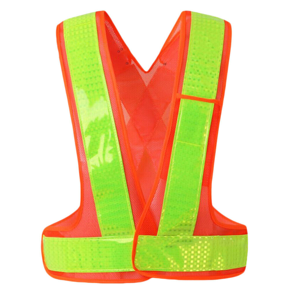2pcs Security Safety Vest Adjustable Safety Shirt with Reflective Strips