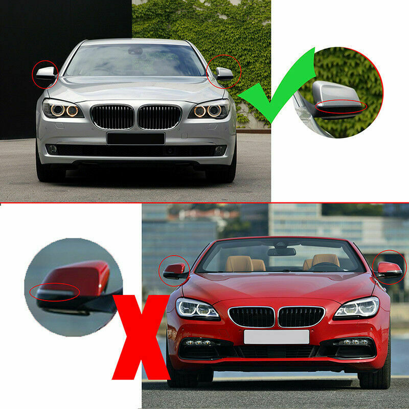 Pair Rearview Mirror Cover Fit For BMW 5 6 7 Series E60 E61 F11 E64 F13 F03 F04