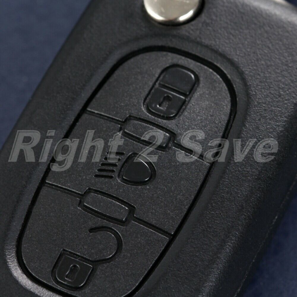 Remote Key Case 3 buttons Key Blade Uncut Compatible with Citreon C2 C3 C4 C5 C6