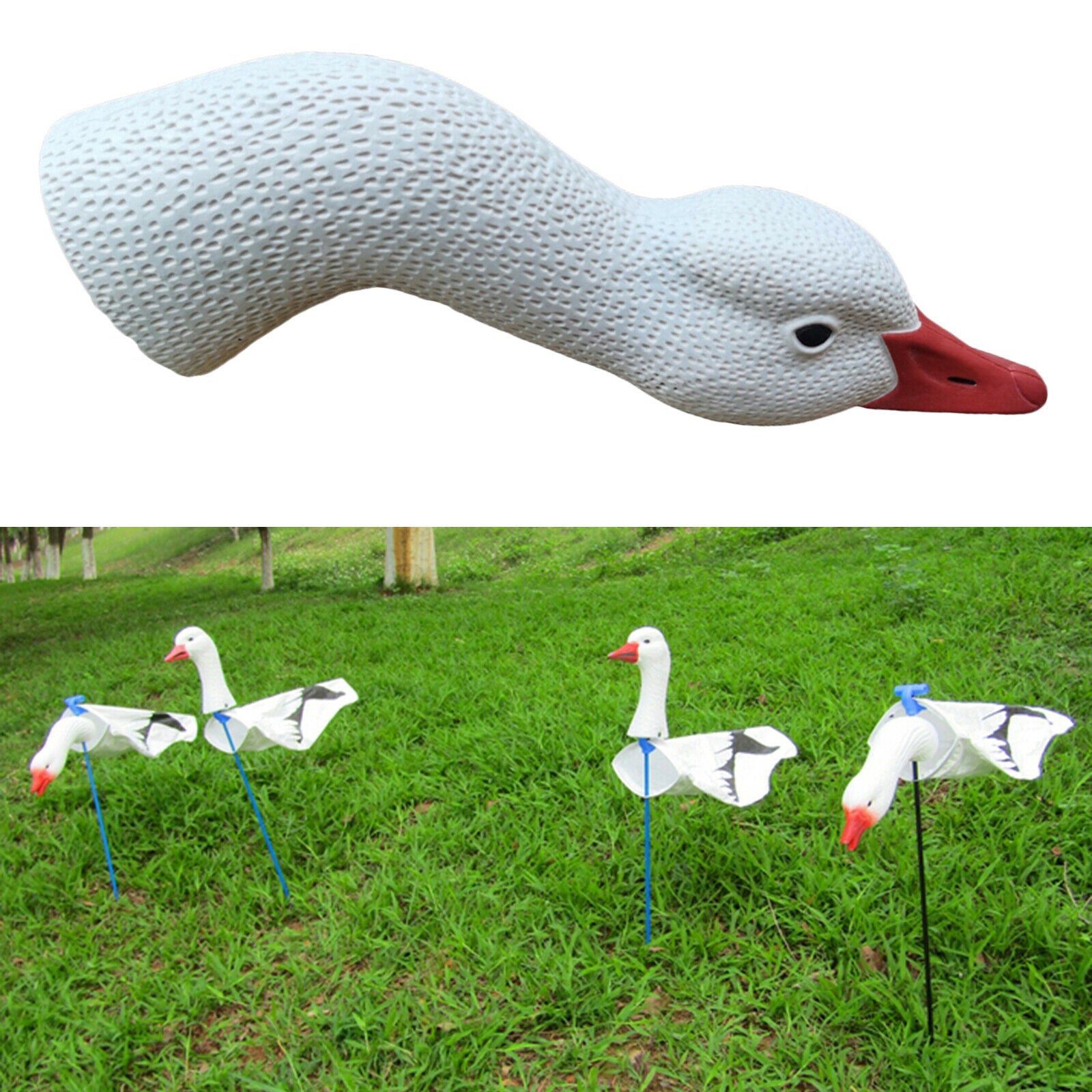 1pc Portable Outdoors Hunting White Snow Goose Decoys Gardening Decoration