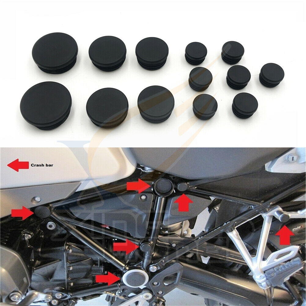 Black Frame Plug Set 13 caps for BMW R1200GS LC ADVENTURE 2014 - 2019 2015 2016