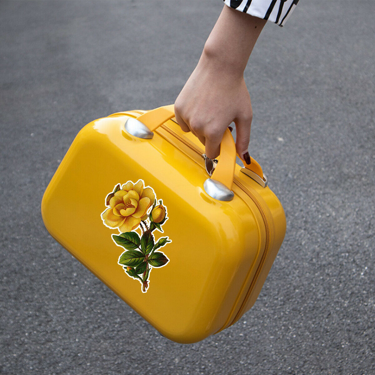 Flower Floral Vinyl Waterproof Stickers Laptop Luggage Decals Home Wall Decor