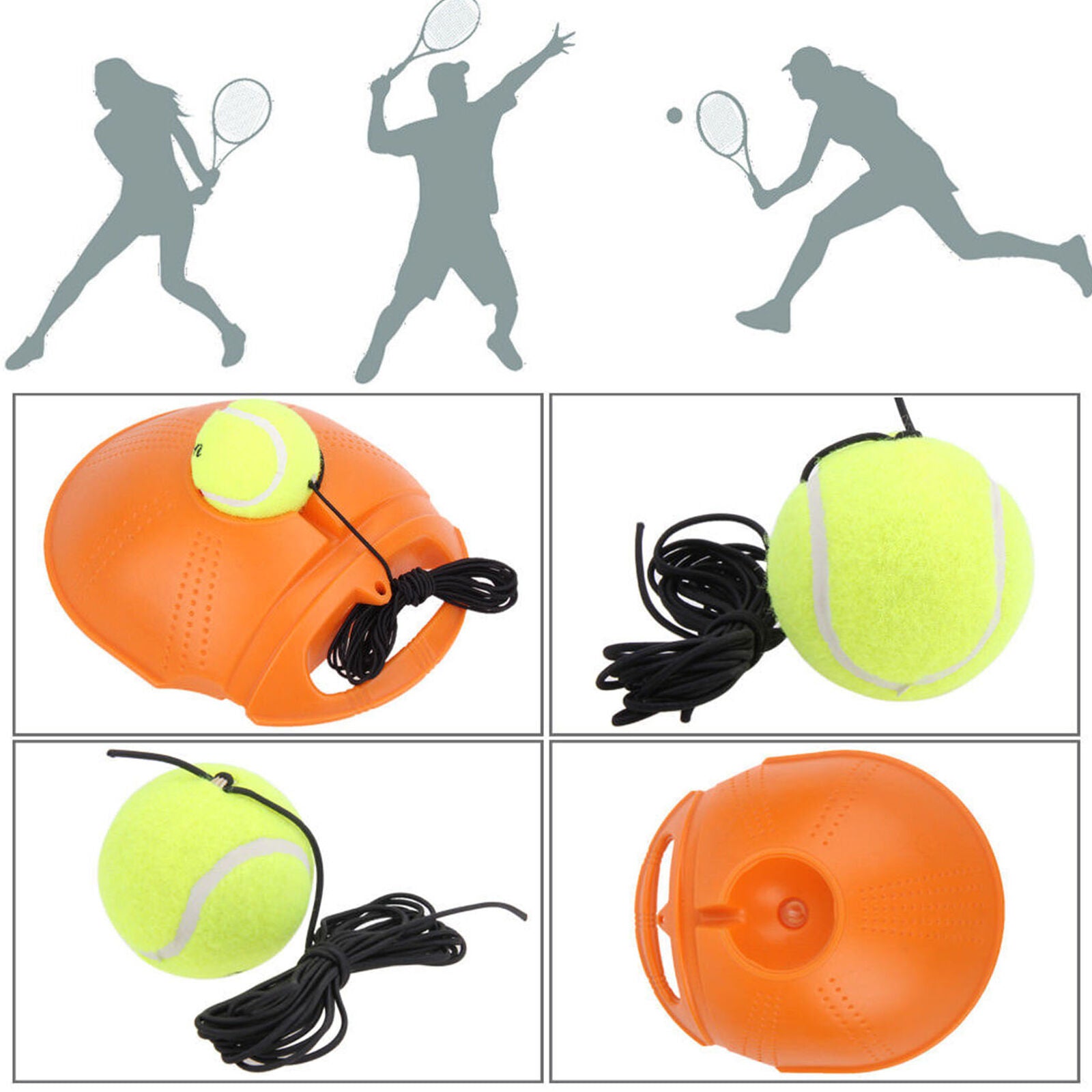 Pro Tennis Training Tools Exercise Ball Rebound Ball Trainer Practice Back Base!