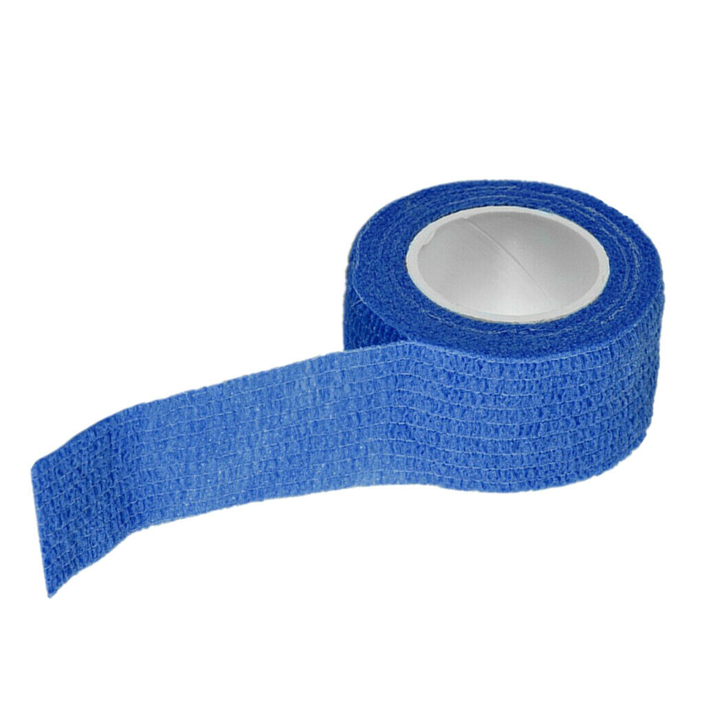 Self-Adhesive Non-woven Bandage Wrap Cohesive Tattoo Grip Cover 2 Yard Blue