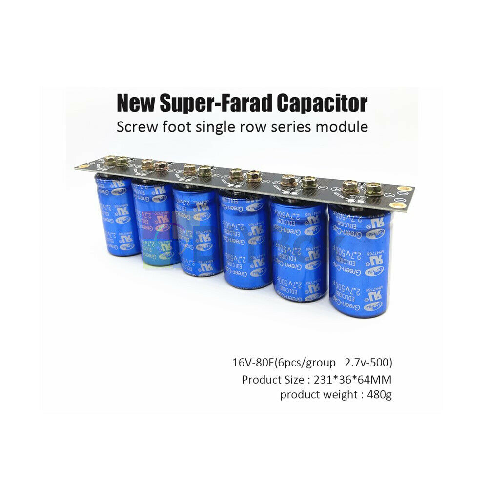 16V-83F Farad Capacitor Super Capacitor 2.7V-500F Screw Foot Single Row Module