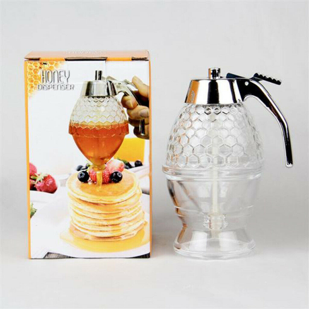 Traditional 200ml Glass Beehive Honey Jar with Ladle and Lid
