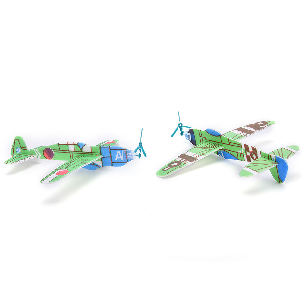 12X/Set Foam Glider Prop Flying Gliders Plane Aeroplane Children DIY To.l8