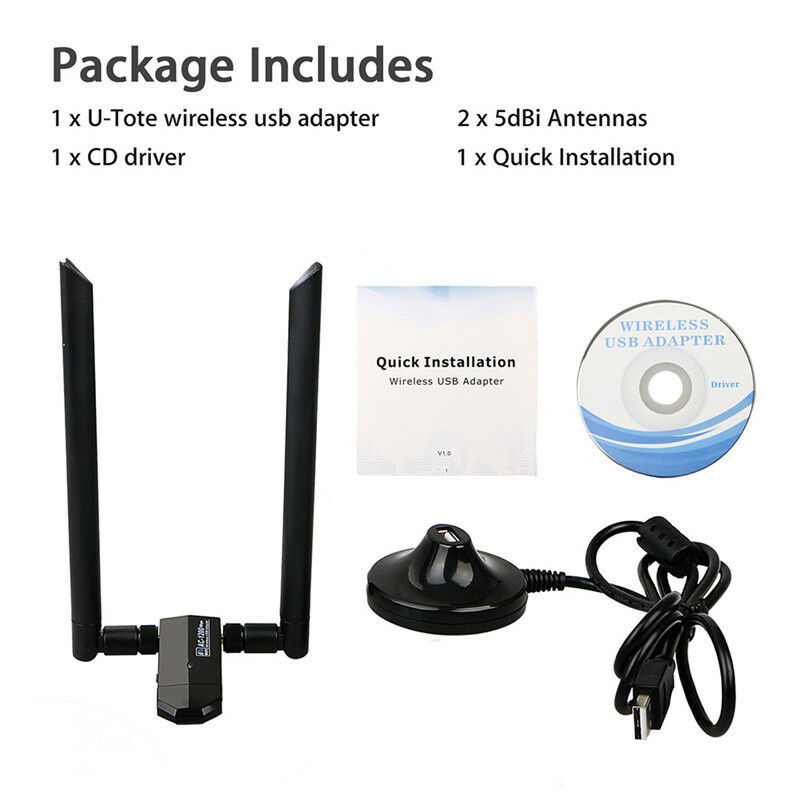 1200Mbps Long Range AC1200 Dual Band 5GHz Wireless USB 3.0 WiFi Adapter AnteDEAU
