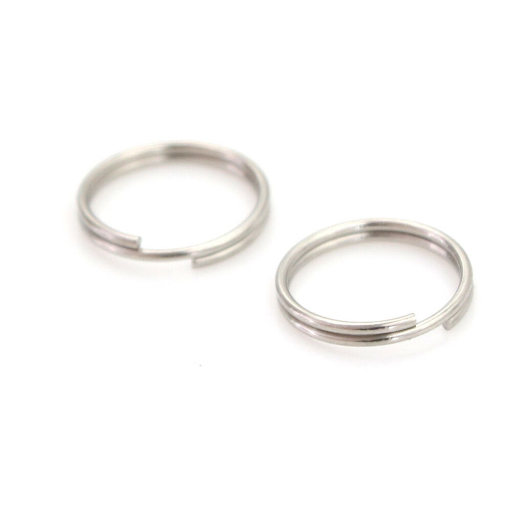 2Pcs Round Metal Chrome Finish Split Ring Camera Strap Rings Hook SEB Lt