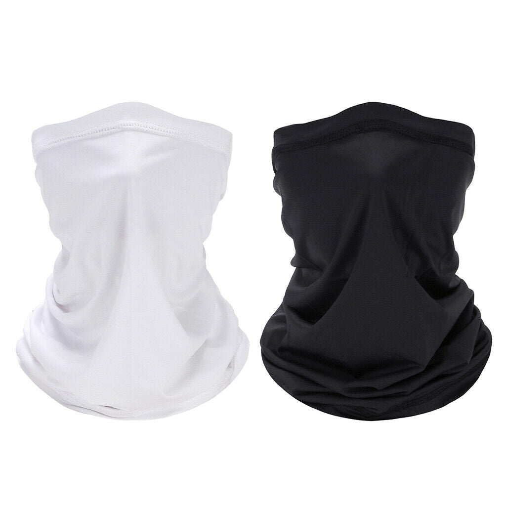 2x Silky Cycling Face Cover Outdoor Balaclava Soft Scarf Ski Neck Warmer
