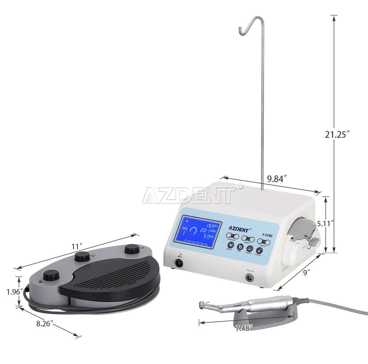 Dental Implant Surgical Brushless Motor With 20:1 Contra Angle Handpiece AZDENT
