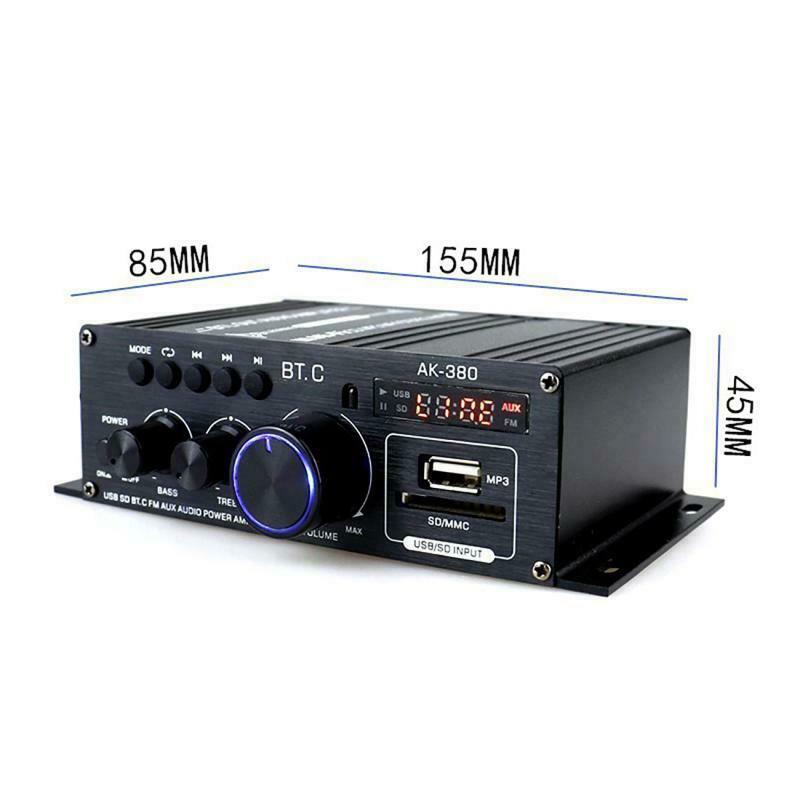 AK380 40W+40W Mini Audio Power Amplifier Portable Sound Amplifier Speaker New