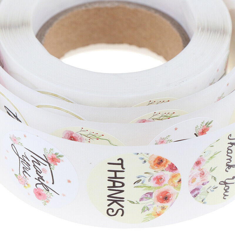 500pcs Round Floral Thank You Stickers 1inch Envelope Seal Stationery Sti.l8