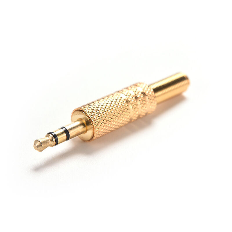 3.5mm 1/8" Stereo Male Audio TRS Jack Plug Adapter Connector Plated Gol.l8
