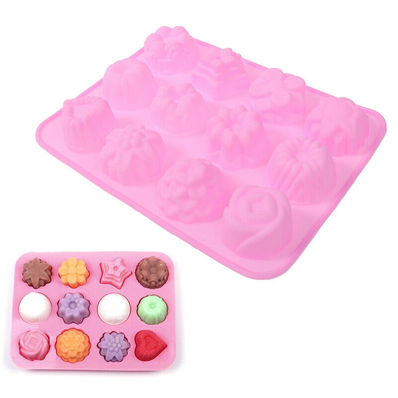 Cake Baking Flower Shaped Silicone Mould DIY Handmade Candle Soap Moulds .l8