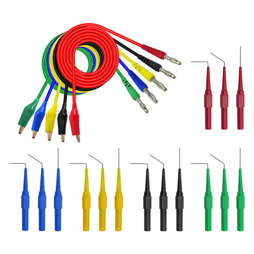 4mm banana plug alligator clip laboratory cable test cable with measuring probe,