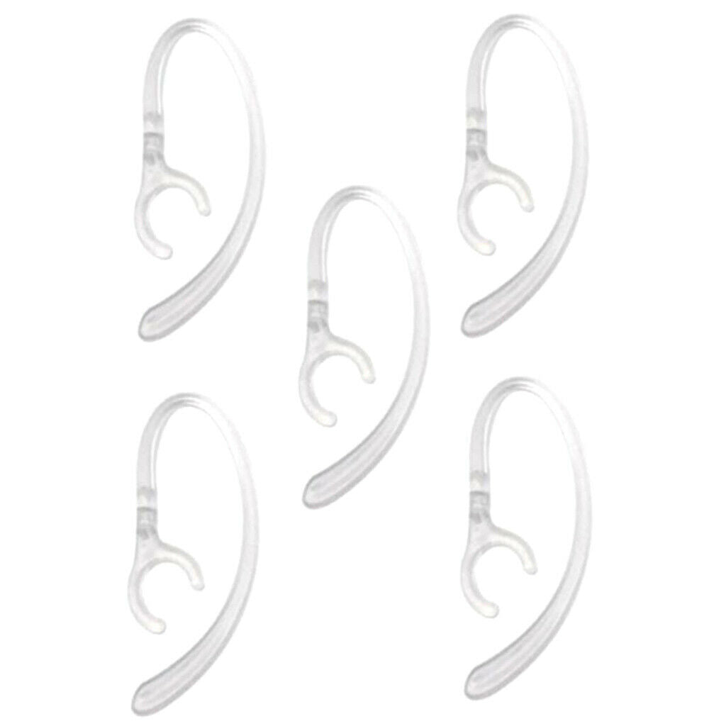 5 Pack Clear Replacement Bluetooth Headset Earhooks