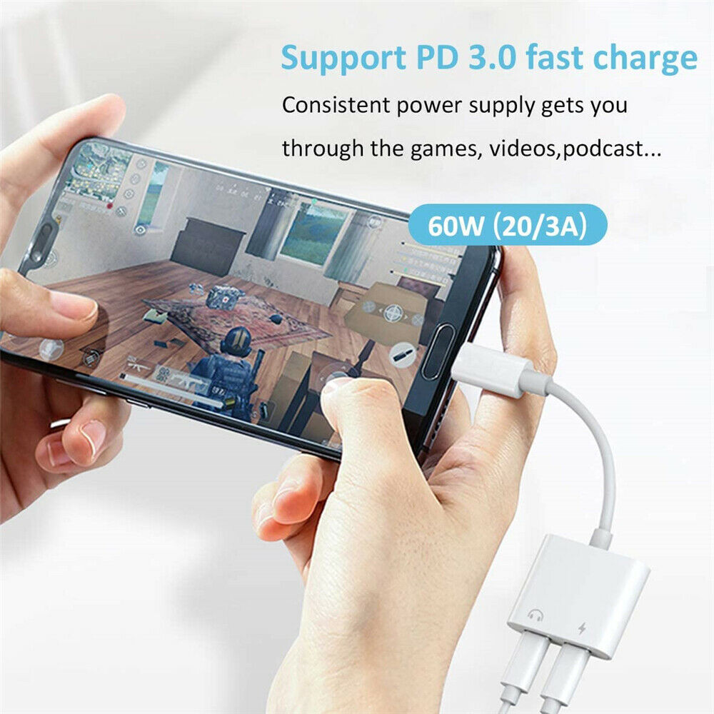 USB C Splitter Audio and Fast Charging,2 in1 USB TypeC Headphone,Charger Adapter
