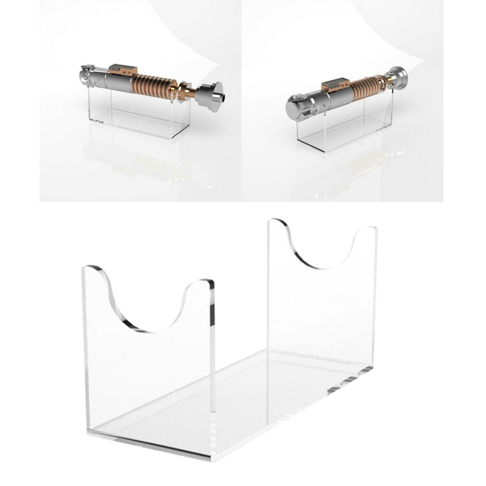 Clear Tabletop Horizontal Acrylic Display Rack Holder Stand for Lightsaber