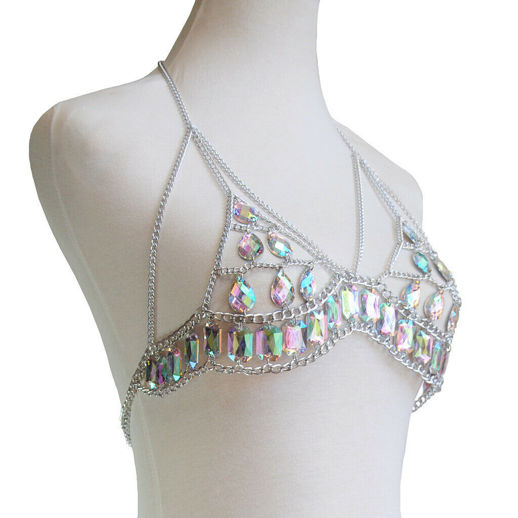 Charming Bohemian Body Chain Bra Chest Shoulder Bralette Harness Necklace