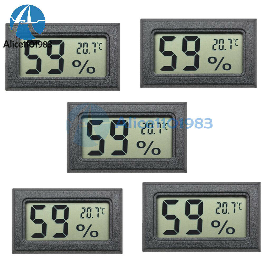 5PCS Digital LCD Thermometer Hygrometer Humidity Temperature Meter Indoor
