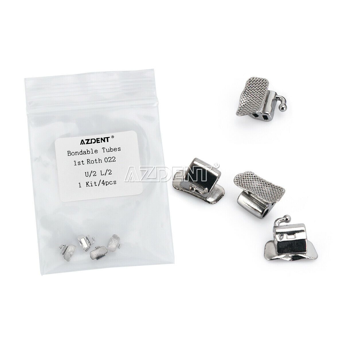 50 X Dental Orthodontic 1st Molar Band Roth MBT With Double Buccal Tube 022