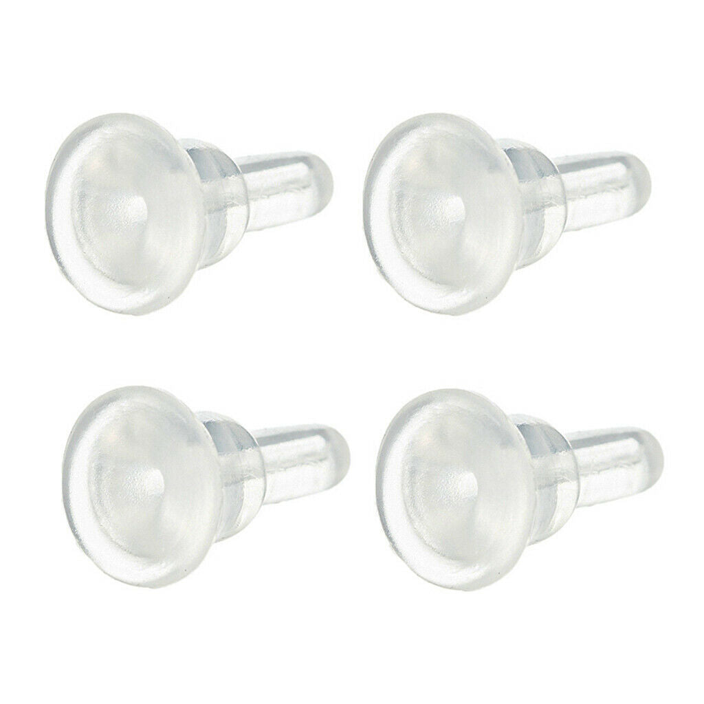Silicone Earring Backs Clear Bullet Earring Clutch Safety Back Sleeves Nuts