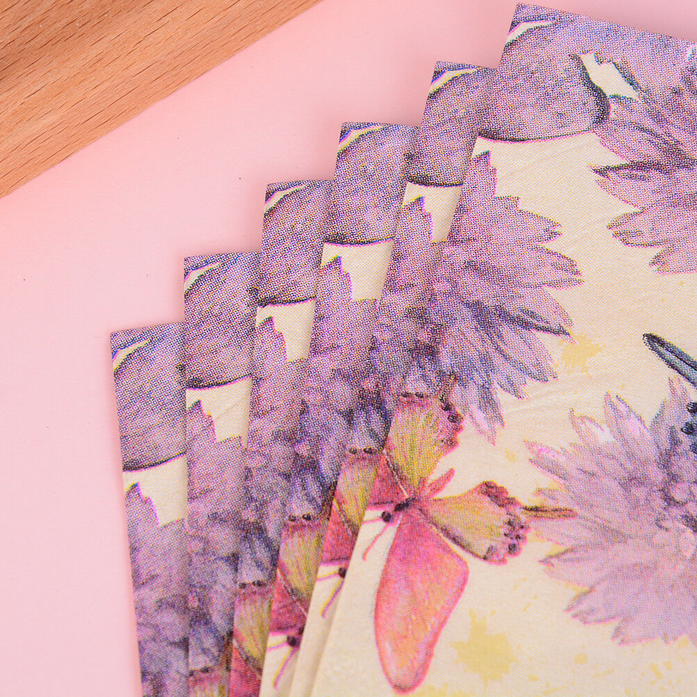 20pcs Butterfly Pattern Decoupage Napkin Paper Tissue for Xmas Wedding Deco SJ