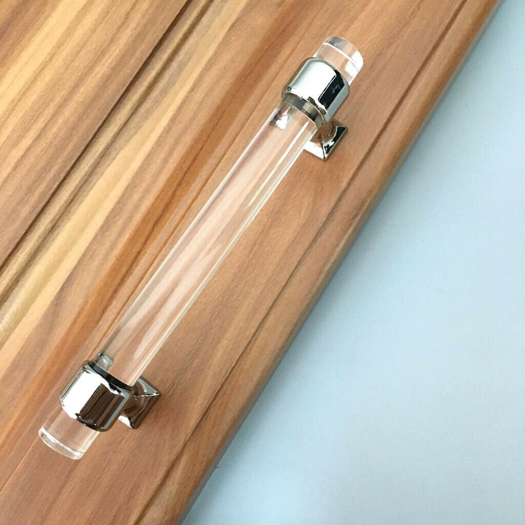 Fashion 128mm  Acrylic Cabinet Drawer Glass Door Pull Handle Waredrobe Knobs