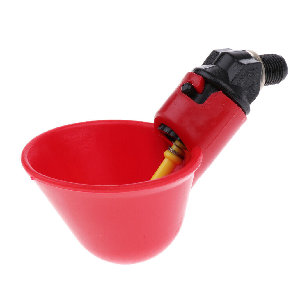 10x Plastic Water Drinker Cups Poultry Drinking Bowls for Automatic Waterer