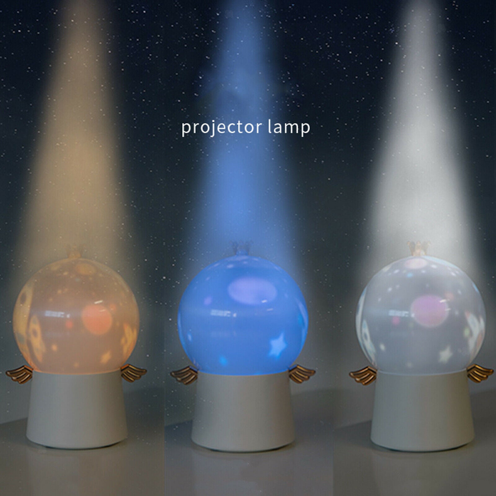 Night Lamp LED Galaxy Projector Light Creative for Kids Ambiance Bedroom white