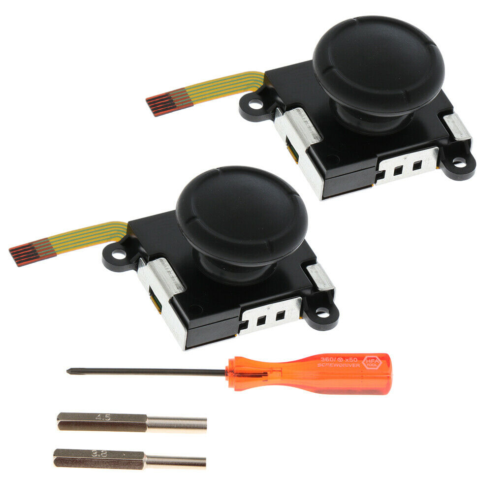 2Pack Left/Right Joystick Analog Game Pad Rocker + Screwdrivers for Nintendo