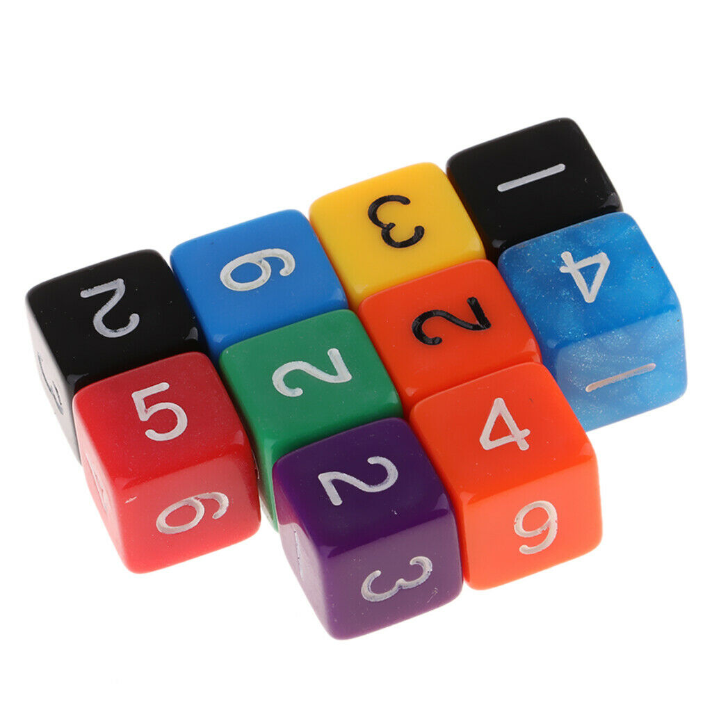 16Pcs Six Side Dices D6 Stone Paper Scissors Dice for Kids Math Teaching