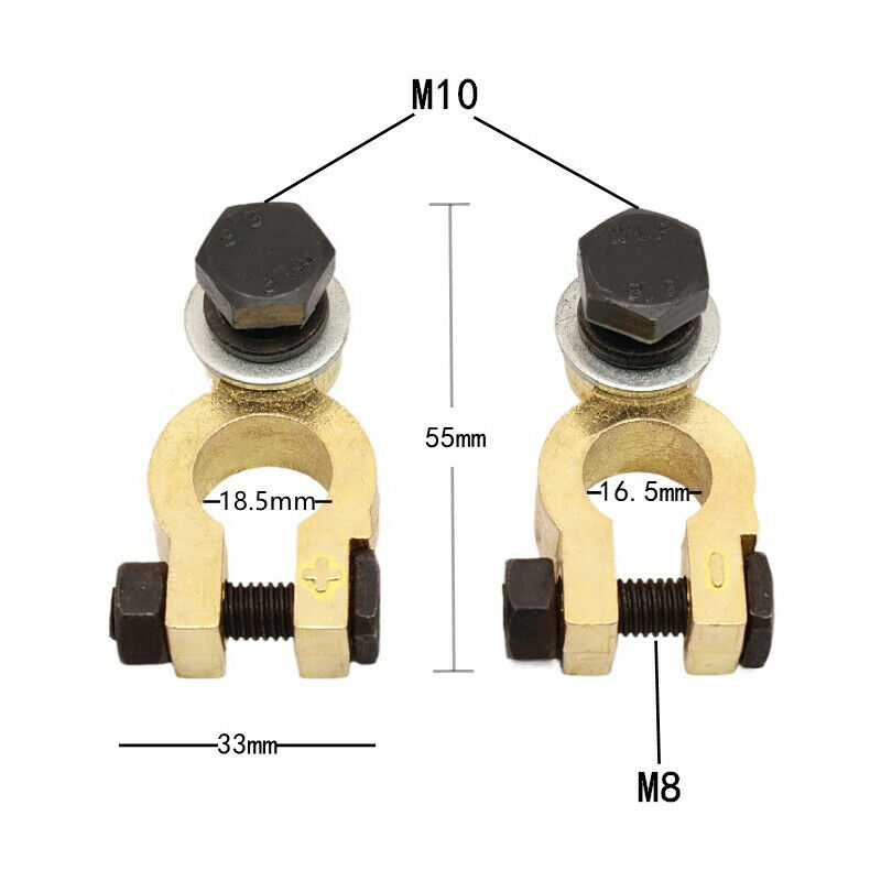 16-18mm Battery Terminal Connector Positive Negative for Car Marine Camper Truck