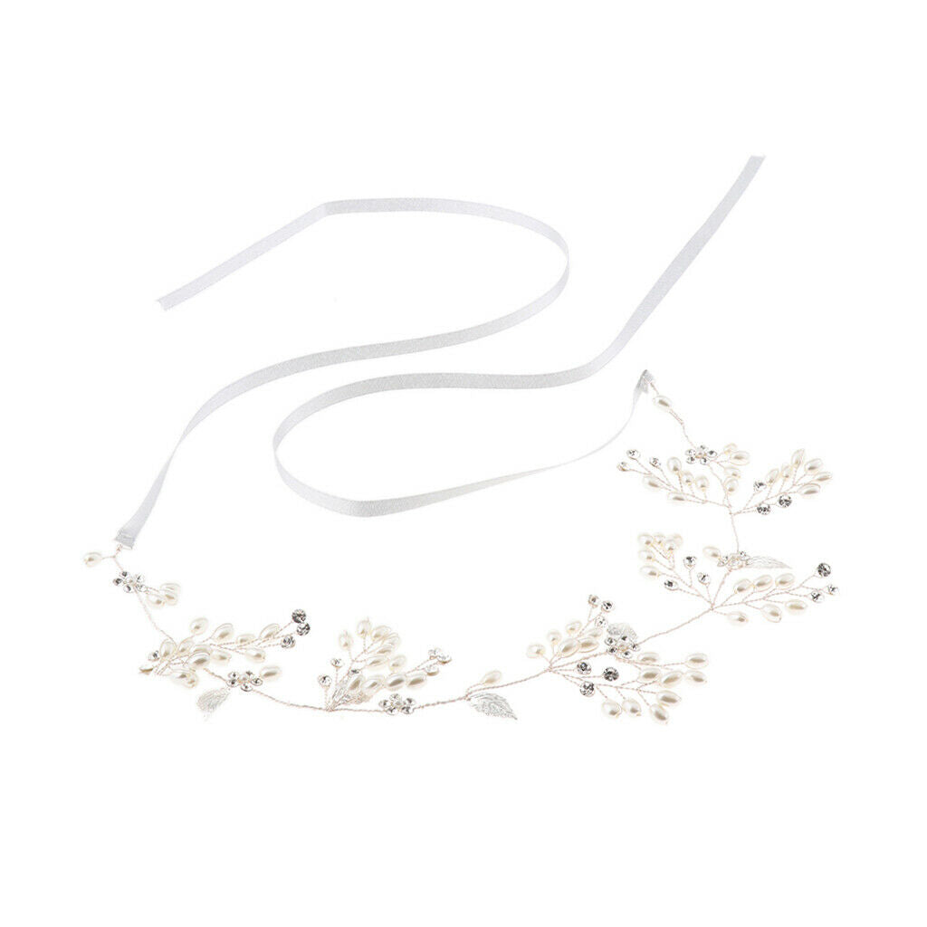 Delicate Wedding Pearls Flower Crystal Headband Wedding Jewelry Gifts