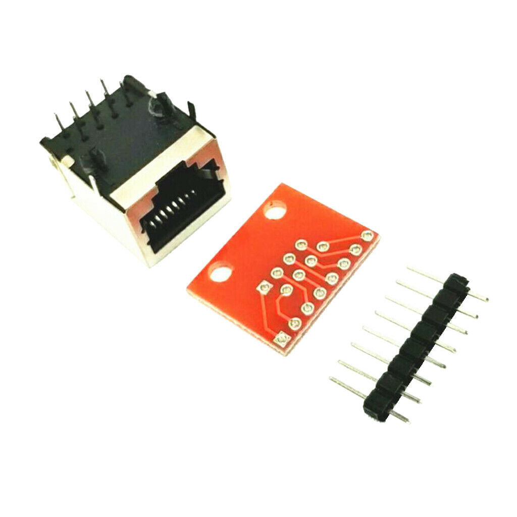 2xRJ45 Connector PCB and Breakout Board Kit Check Ethernet  Not Weld