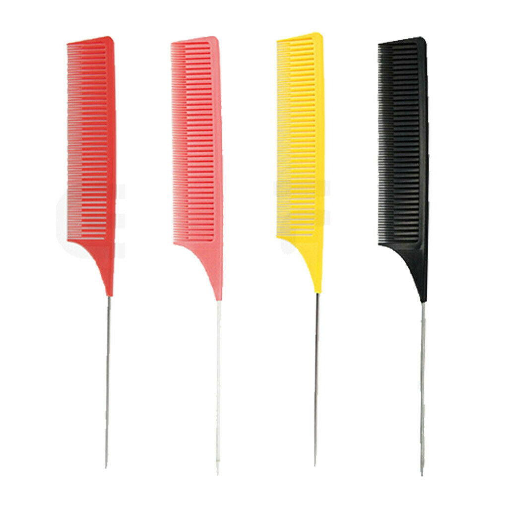 4x Highlight Hair Combs Weaving Hair Salon Dye Styling Coloring Combs Tool