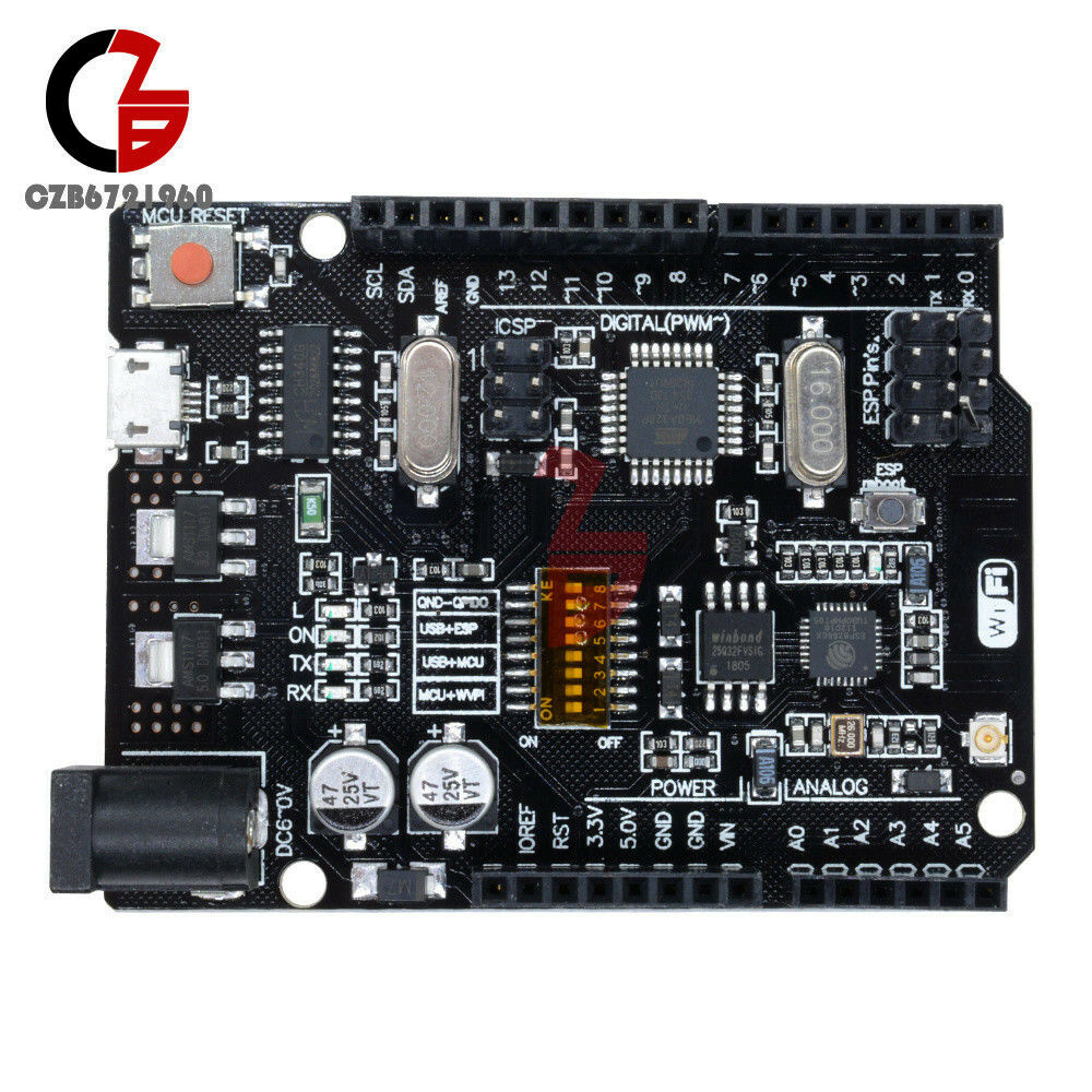 UNO+WiFi R3 ATmega328P+ESP8266 (32Mb memory) USB-TTL NodeMCU CH340G For Arduino