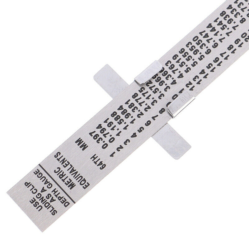 6" Stainless Steel Pocket Rule Handy Ruler with inch 1/32” mm/metric Grad.l8