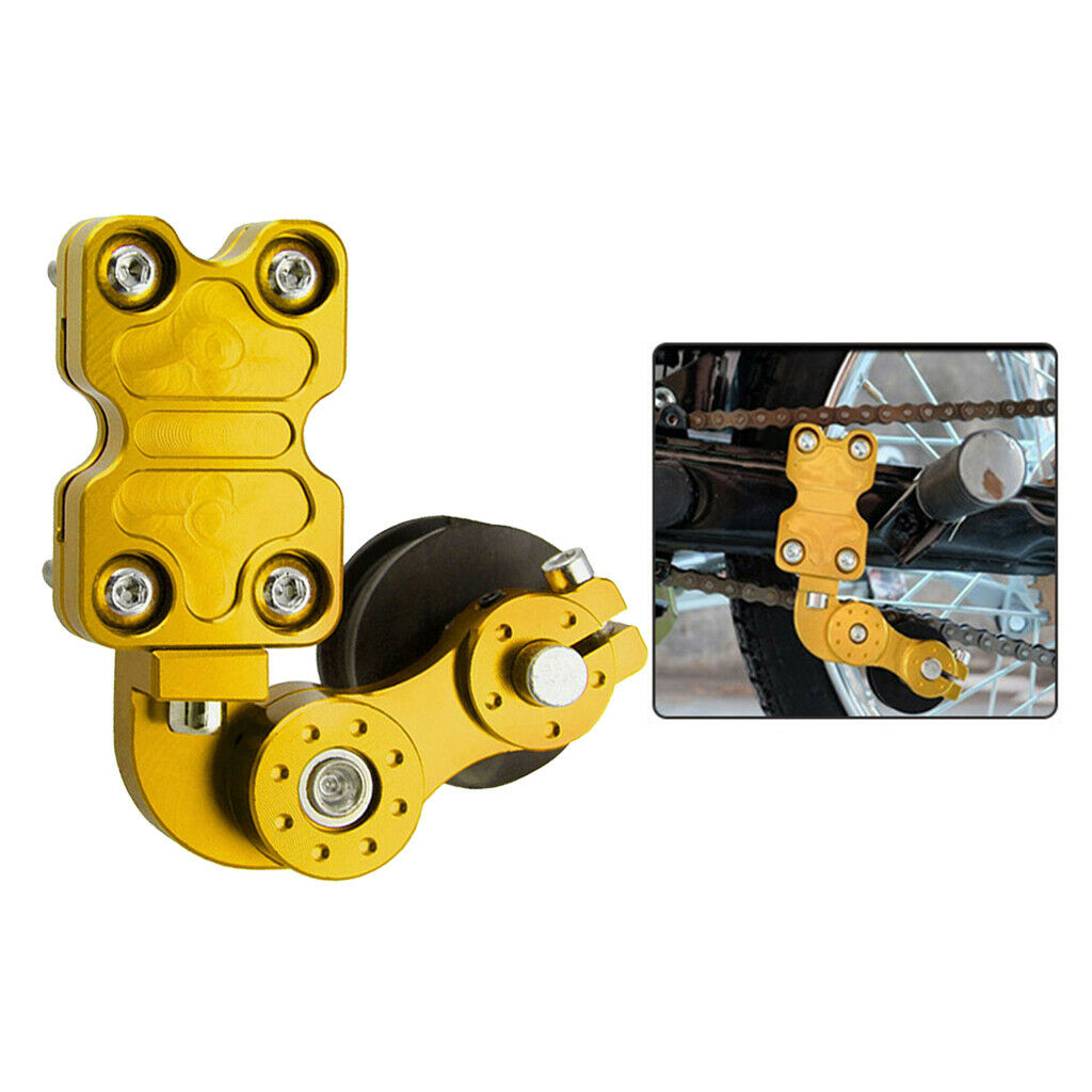 52mm Universal Motocycle Adjuster Chain Tensioner Tool, Aluminum Alloy , Yellow