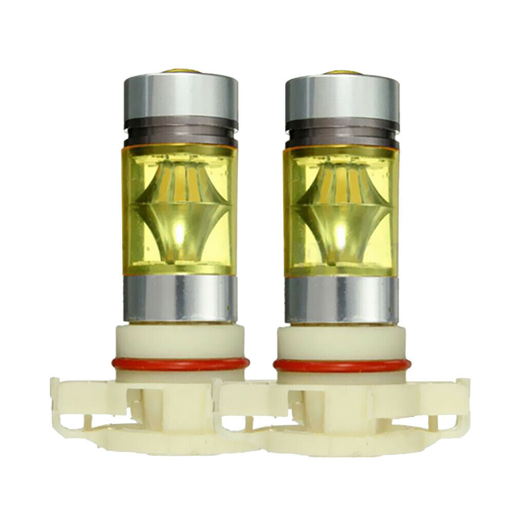 Pair Bulb PS24W H16 5202 LED 100W Anti-fog DRL Universal