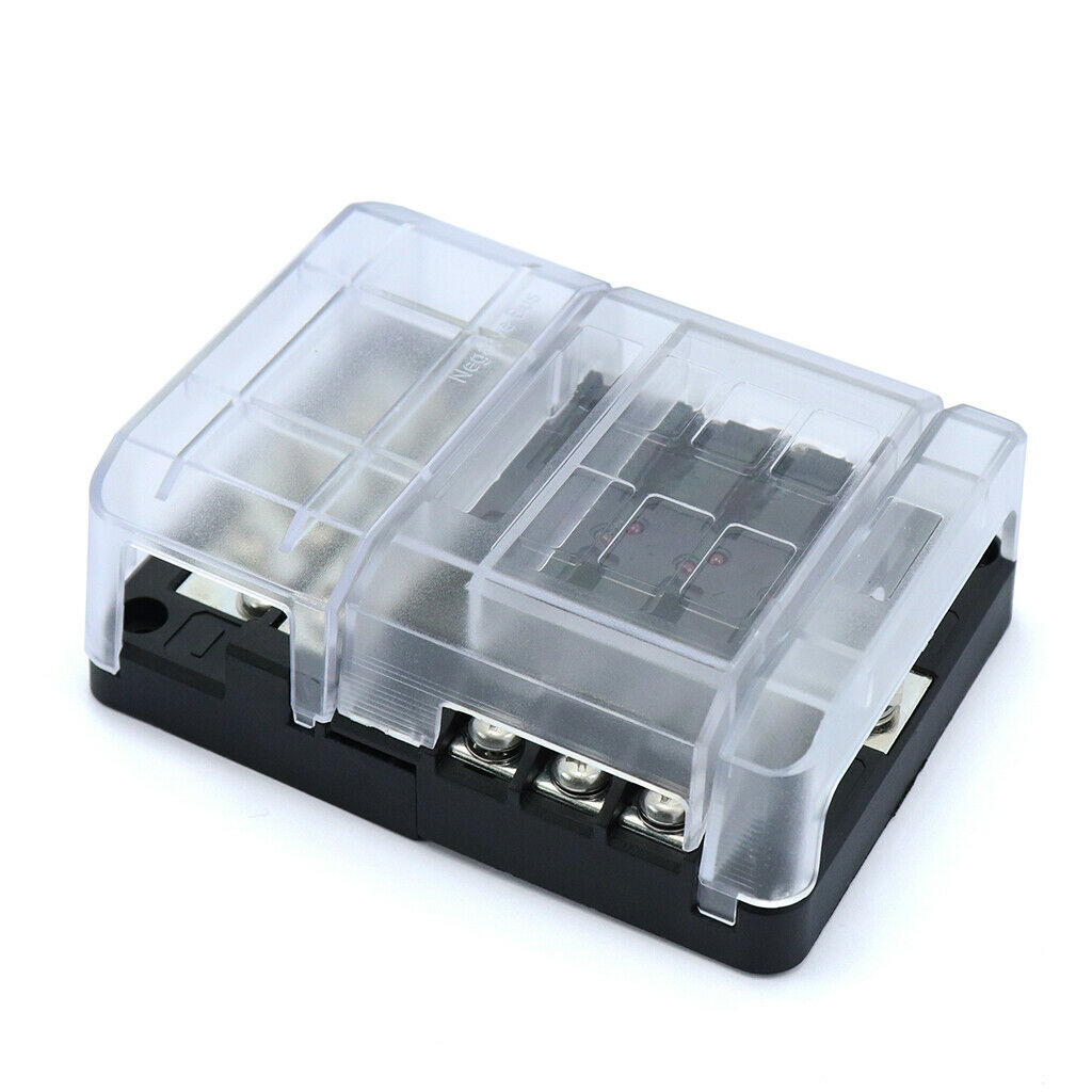 DC 32V 6 Way LED Fuse Boxes Block Holder Car Boat Automotive Auto